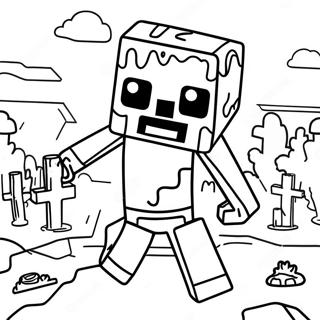 Minecraft Zombie Na Omalovance 133260-65566