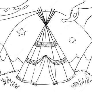 Omalovanka Teepee Pod Hvezdnou Oblohou 133701-65935