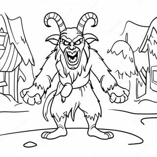 Omalovanka Desiveho Krampuse Ve Snehu 133802 66009