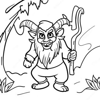 Omalovanka Desiveho Krampuse Ve Snehu 133802 66011