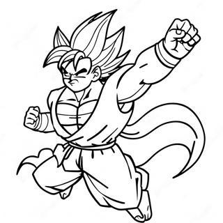 Omalovanka Goku Super Saiyan 4 Letajici 135393-67254