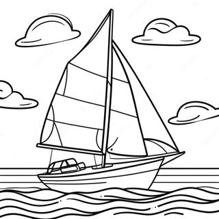 Barevna Plachetnice Na Oceanu Omalovanka 135828-67585