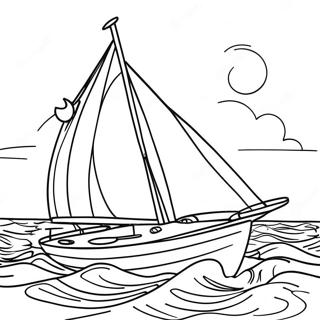 Barevna Plachetnice Na Oceanu Omalovanka 135828-67586
