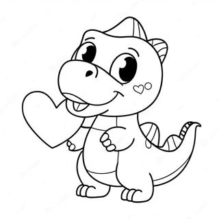 Roztomily Dinosaur Drzici Srdce Omalovanka 136360-68005