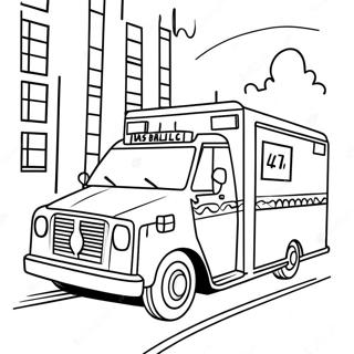 Zachranna Ambulance Spechajici Na Misto Nehody Omalovanka 137187 68805