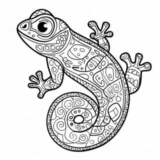 Gekon S Jasnymi Vzory Omalovanka 138518-69845