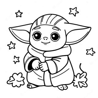 Baby Yoda Vánoce Omalovánky