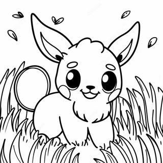 Eevee Hrajici Si V Trave Omalovanka 14241-3110