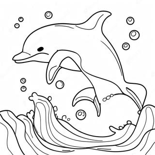 Hravy Delfin Skakajici V Oceanu Omalovanka 14528-3167