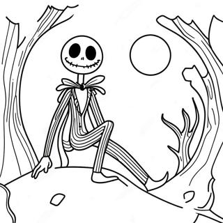 Jack Skellington V Strasidelnem Mesicnim Svetle Omalovanka 15525-3387