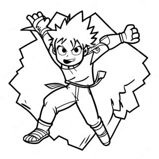Omalovanka Izuku Midoriyi V Akci 16633-3627