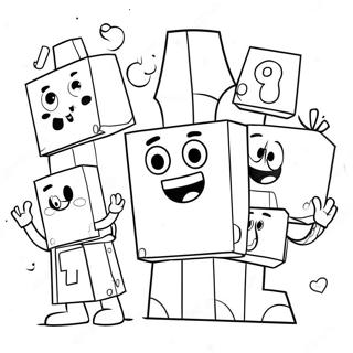 Barevne Postavy Numberblocks Omalovanka 17528-3828