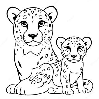 Gepardi Mlade S Matkou Omalovanka 17889 3911