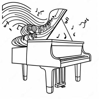 Piano S Barevnymi Notami Omalovanka 18437-4033