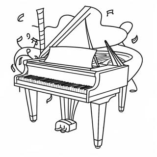 Piano S Barevnymi Notami Omalovanka 18437-4035