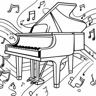 Piano S Barevnymi Notami Omalovanka 18437-4036