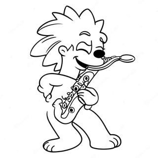 Omalovanka S Lisou Simpsonovou Hrajici Na Saxofon 19449 4253