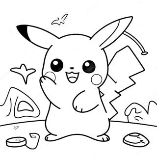 Pikachu Hrajici Si S Prateli Omalovanka 2259 740