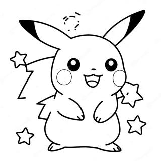 Pikachu Se Trpytivymi Hvezdami Omalovanka 2261 1293