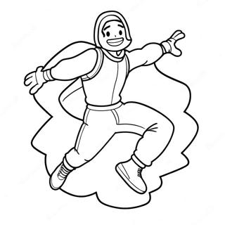 Postava Fortnite Skace V Akci Omalovanka 2352-1971