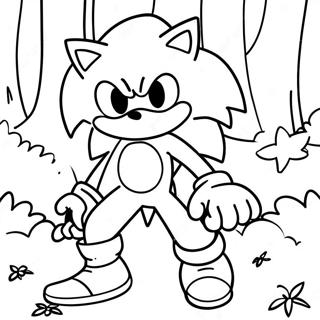 Sonic Exe V Temném Lese Omalovánka Omalovánky