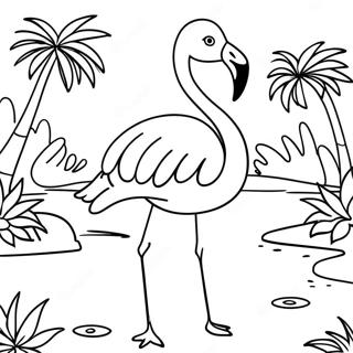 Omalovanka S Majestatnim Plamenakem V Tropicke Lagune 25713-5612