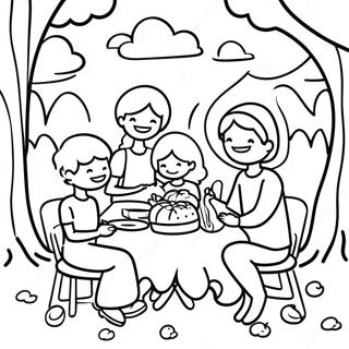 Radostny Rodinny Piknik Omalovanka 26253 5734