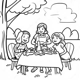 Radostny Rodinny Piknik Omalovanka 26253 5736