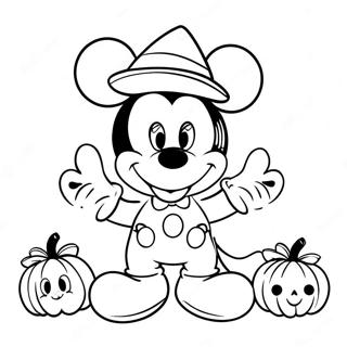 Mickey Mouse V Kostymu Na Halloween Omalovanka 30216-6573