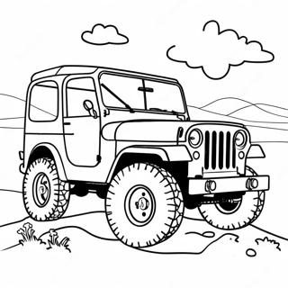 Klasicky Jeep Na Off Road Omalovanka 30812-6715