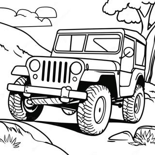 Klasicky Jeep Na Off Road Omalovanka 30812-6716