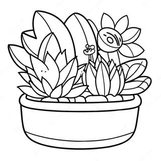 Roztomile Kreslene Sukulentni Rostliny Omalovanka 32374-7059