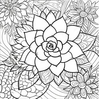 Podrobne Vzory Listu Sukulentu Omalovanka 32377-7070