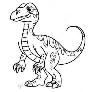 Barevny Velociraptor Rvouci Omalovanka 32632-7115