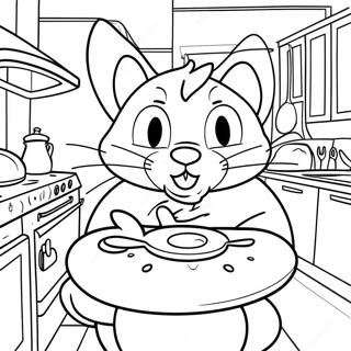 Tom A Jerry Barevna Scena V Kuchyni Omalovanka 33352 7289