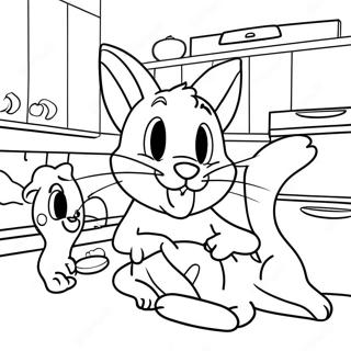 Tom A Jerry Barevna Scena V Kuchyni Omalovanka 33352 7290