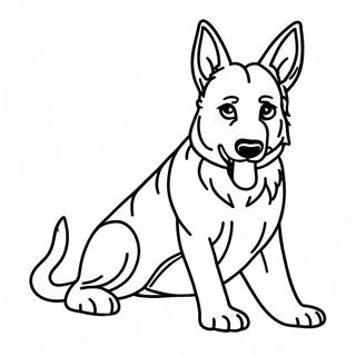 Omalovanka Bdeleho Nemeckeho Ovcaka Hlidajiciho 35060-7665