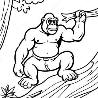 Omalovanka Silne Gorily Splhajici Po Strome 35155 7681