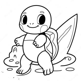 Squirtle S Surfovacim Prknem Omalovanka 36602-8011