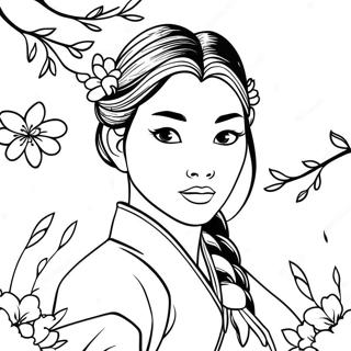 Mulan S Kvety Tresne Omalovanka 37265 8152