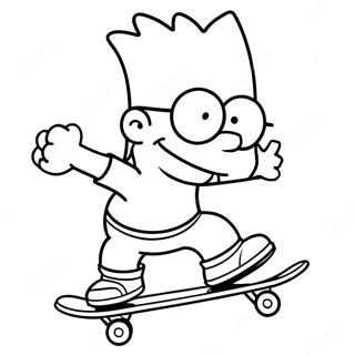 Bart Simpson Na Skateboardu Omalovanka 37651-8214