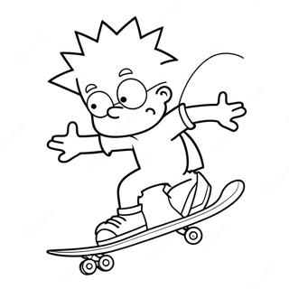 Bart Simpson Na Skateboardu Omalovanka 37651-8215