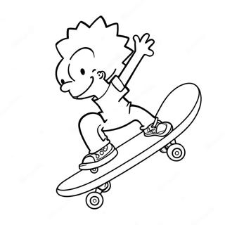 Bart Simpson Na Skateboardu Omalovanka 37651-8216