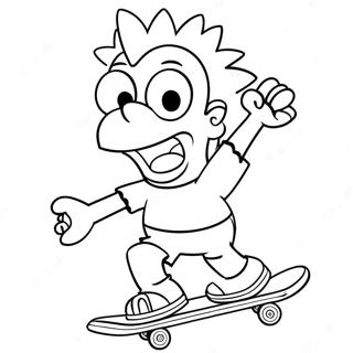 Bart Simpson Se Skateboardem Omalovanka 37652-8218