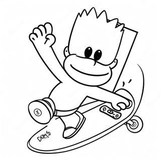 Bart Simpson Se Skateboardem Omalovanka 37652-8220