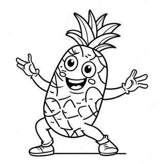 Omalovanka Vtipneho Ananasu Jak Tanci 39915-8729