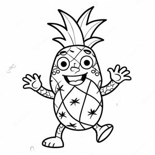 Omalovanka Vtipneho Ananasu Jak Tanci 39915-8732
