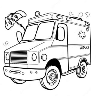 Omalovanka Sanitky S Blikajicimi Svetly 41727-9121