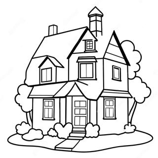 Omalovanka S Barevnym Domem Z Filmu Vzhuru Do Oblak 43995 9620