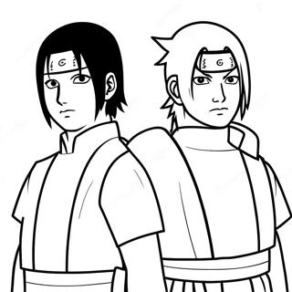 Omalovánka Itachi Uchiha A Sasuke Omalovánky